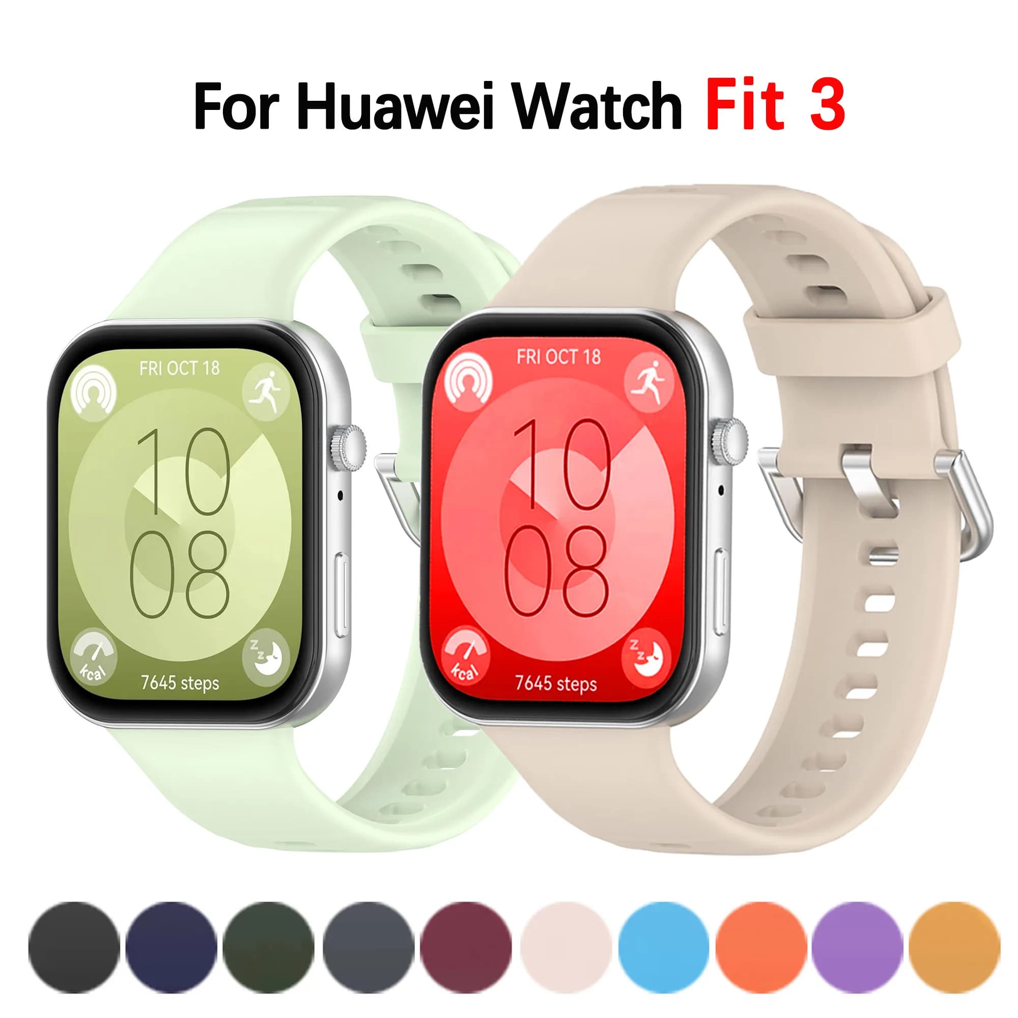 Cinturino in silicone per Huawei Watch Fit 3 Cinturino Smartwatch ufficiale-website Sprot band Correa Bracciale per cinturini Huawei Watch fit3
