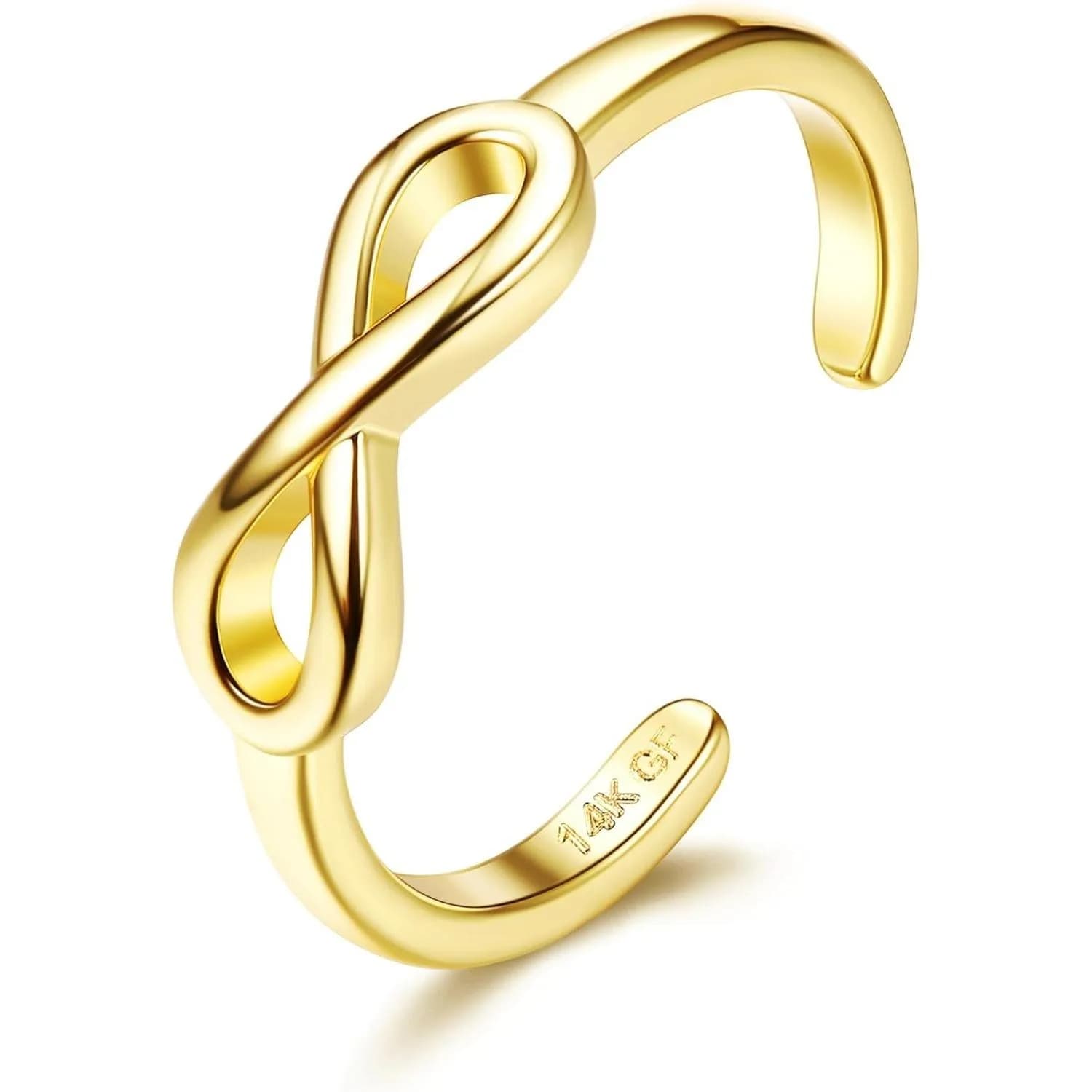 Anelli per le dita placcati in oro 14k per le donne Abbraccio CZ Tripla pietra di luna con nodo a serpente Anelli per le dita a fascia semplice Anelli per le dita regolabili