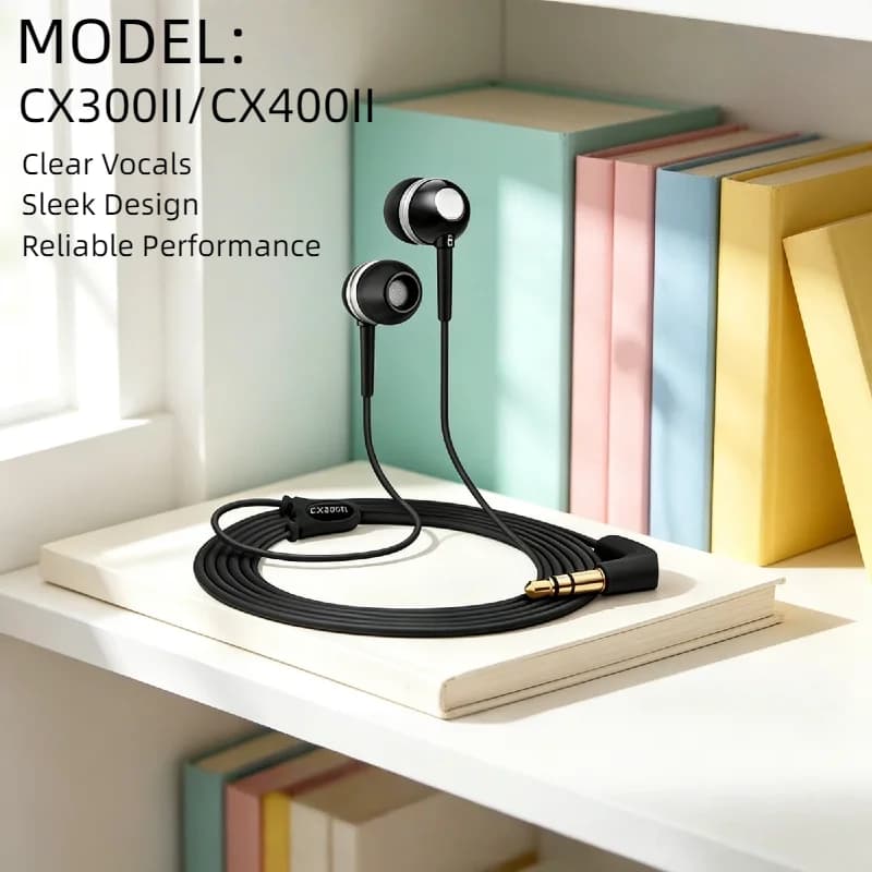 Cuffie In-Ear Cablate 2026 CX300II CX400II con Audio ad Alta Risoluzione per Computer, Notebook, Telefono, Tablet Ultra Max