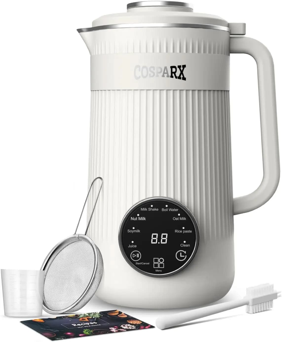 Frullatore 8-in-1 per Latte Vegetale, 950ml, per Bevande Fatte in Casa di Soia, Mandorle, Avena con Funzione di Avvio Ritardato e Mantenimento Calore