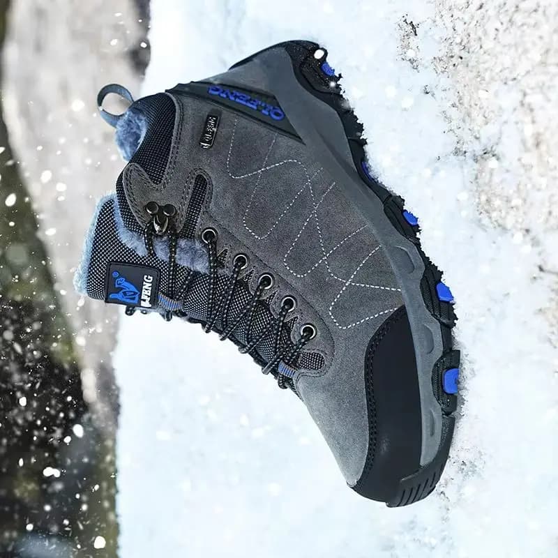 2025 Nuovo Autunno/Inverno Calzature da alpinismo Uomo Grigio Marrone Scarpe da trekking Uomo Antiscivolo Scarpe da montagna Uomo Stivali da caccia