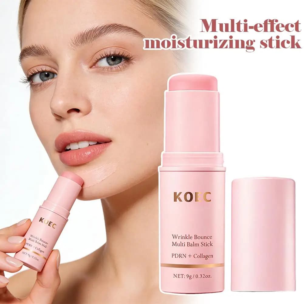 KOEC Wrinkle Bounce Multi Balm Stick PDRN Collagene Anti-Età Idratante Rassodante Riduzione Rughe Portatile Cura della Pelle