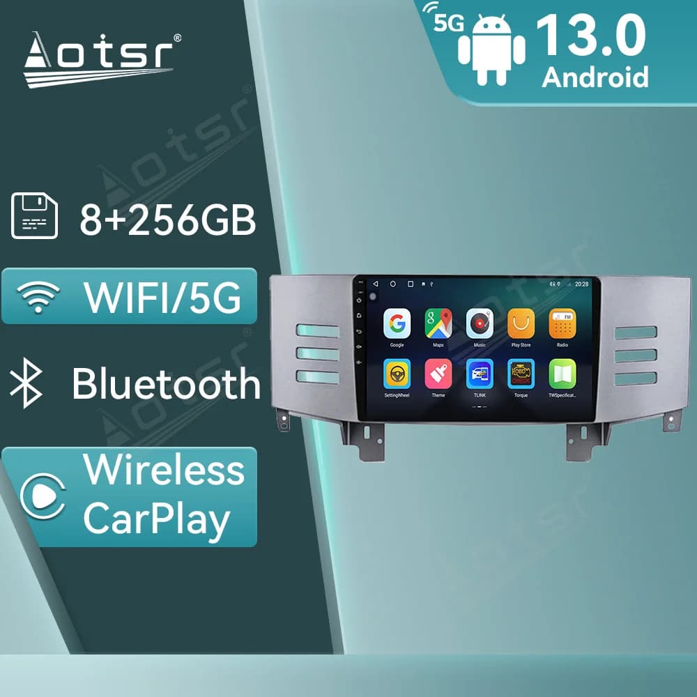 Car Radio Android 13.0 For Ford Mustang 2015-2021 Multimedia GPS Navigation Audio Video Player Carplay Stereo Carplay Head Unit