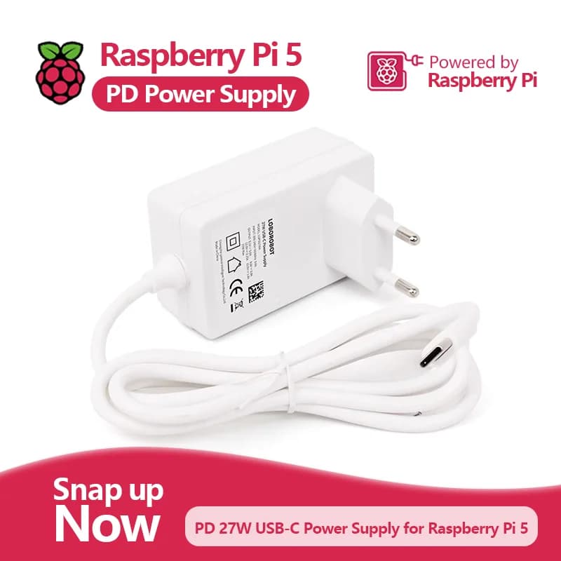 Raspberry Pi 5 PD Power Adapter Raspberry Pi 5 5B 5th Generation USB Type-C Power Cable