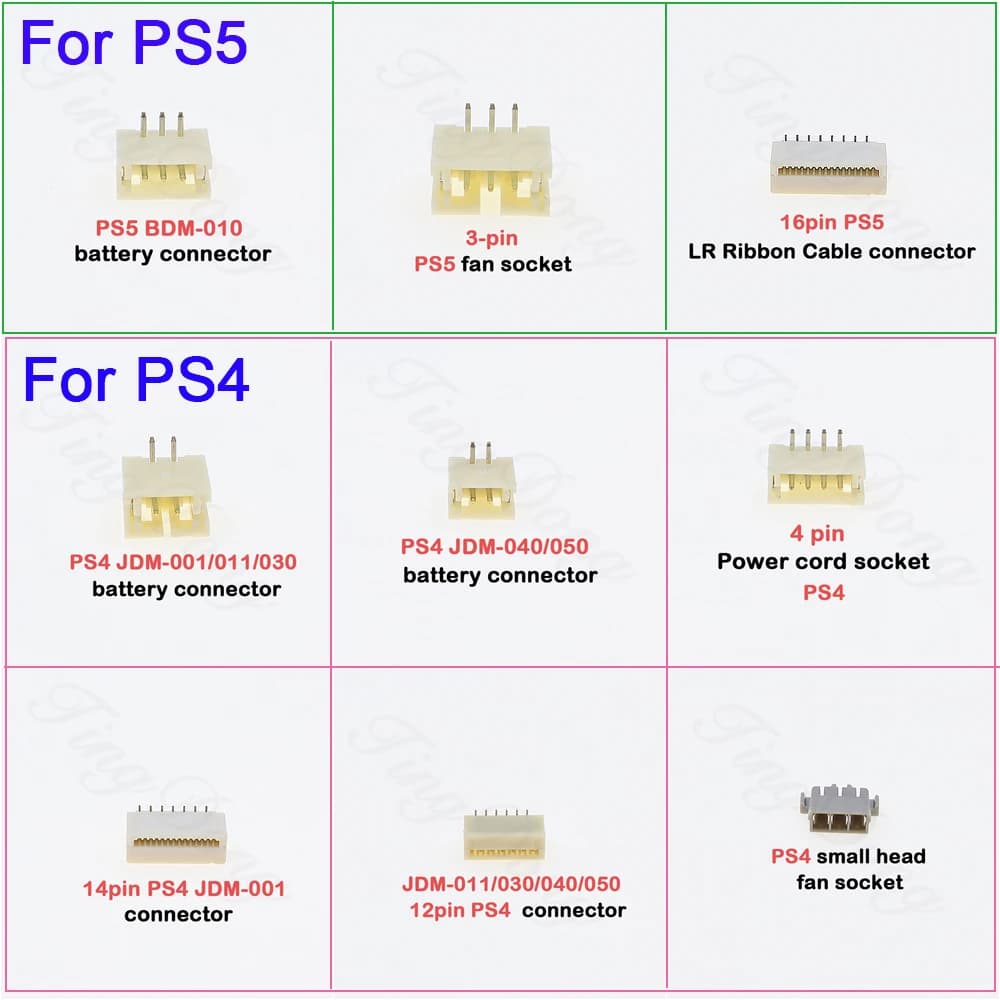 Connettore di ricarica per batteria controller PS4 PS5, clip a nastro L2 R2, presa di contatto JDM-001 011 030 040 050 BDM-010