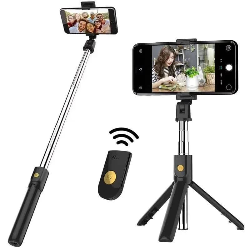 Staffa pieghevole per treppiede Bluetooth wireless per selfie stick portatile per supporto Xiaomi Huawei iPhone Samsung Smartphone Android Ios