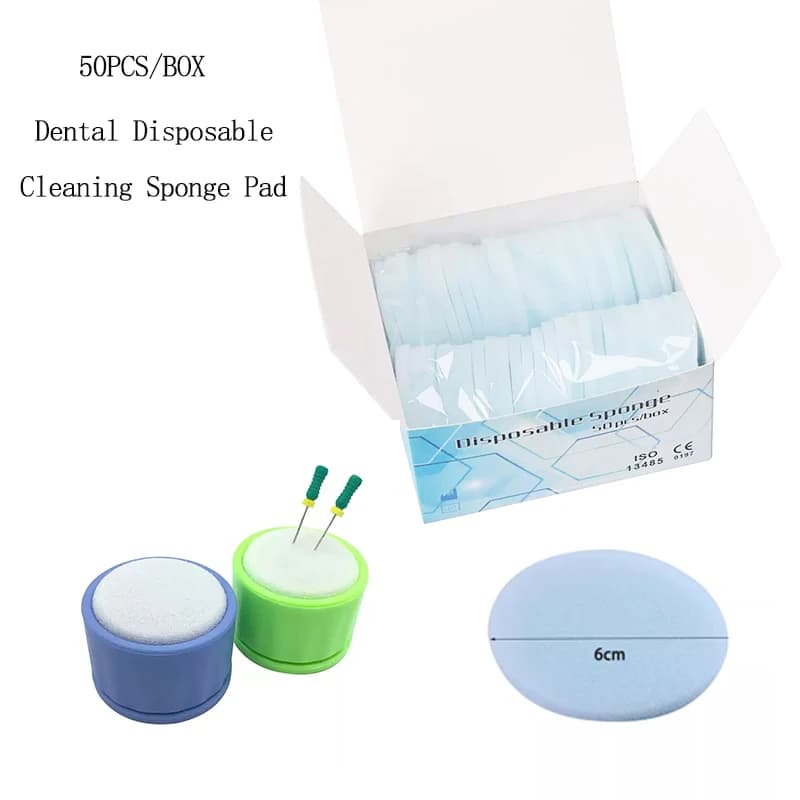 100 Pezzi = 2 Scatole di Spugne Monouso Morbide per Pulizia Dentale, Ricambio per File Endodontici, Schiuma per Sbiancamento Denti