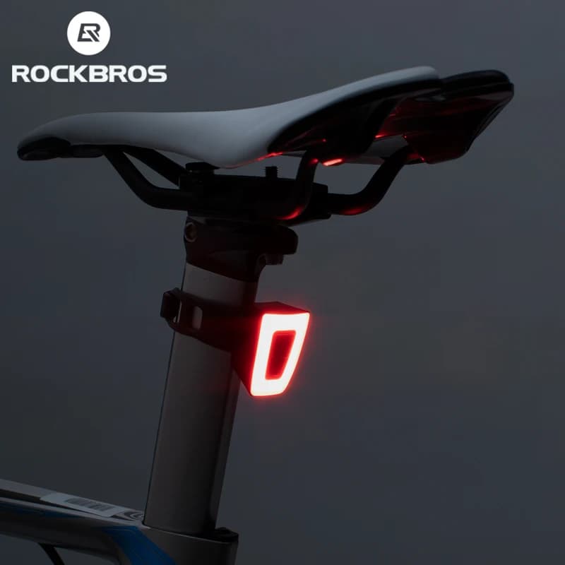 ROCKBROS Mni Bike Light Waterproof USB Rechargeable Headlight Back Lantern Bicycle LED Night Safety Backlight Guide