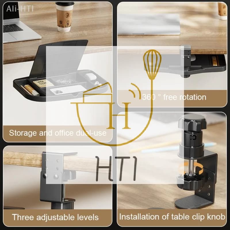 Per tappetino per mouse Forniture per ufficio Accessori da scrivania per la casa Organizzatore da tavolo rotante multifunzione Rack di stoccaggio ad altezza regolabile