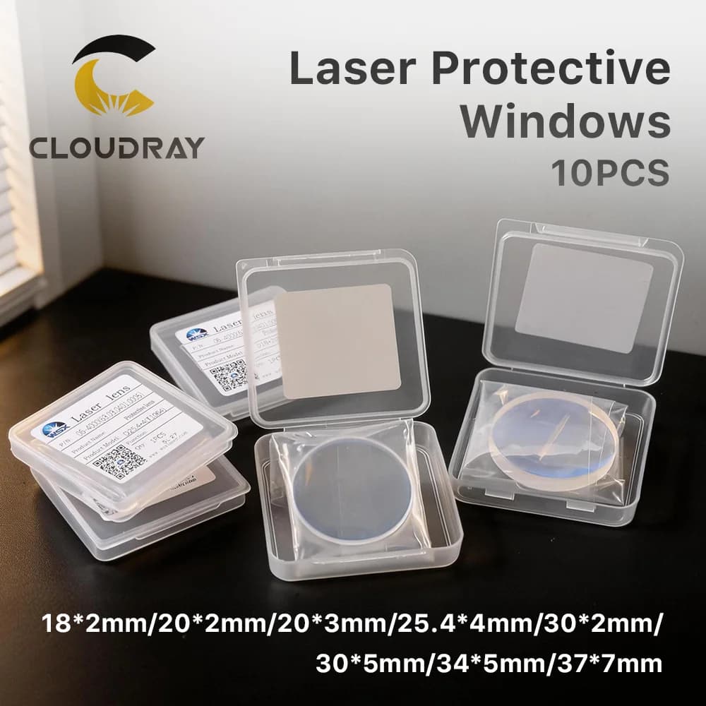 Cloudray 10 Pezzi Lenti Protettive Originali WSX 18*2/30*5/37*7 per Testa Laser WSX KC13 KC15 NC30 NC60