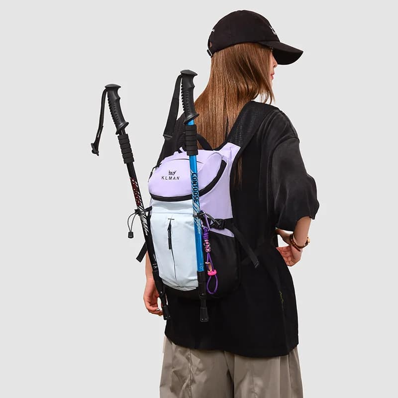 Unisex Outdoor Hiking Backpack Men Women Trekking Pole Holder Bag Male Female Lightweight Nylon Sport Daypack Travel Pack