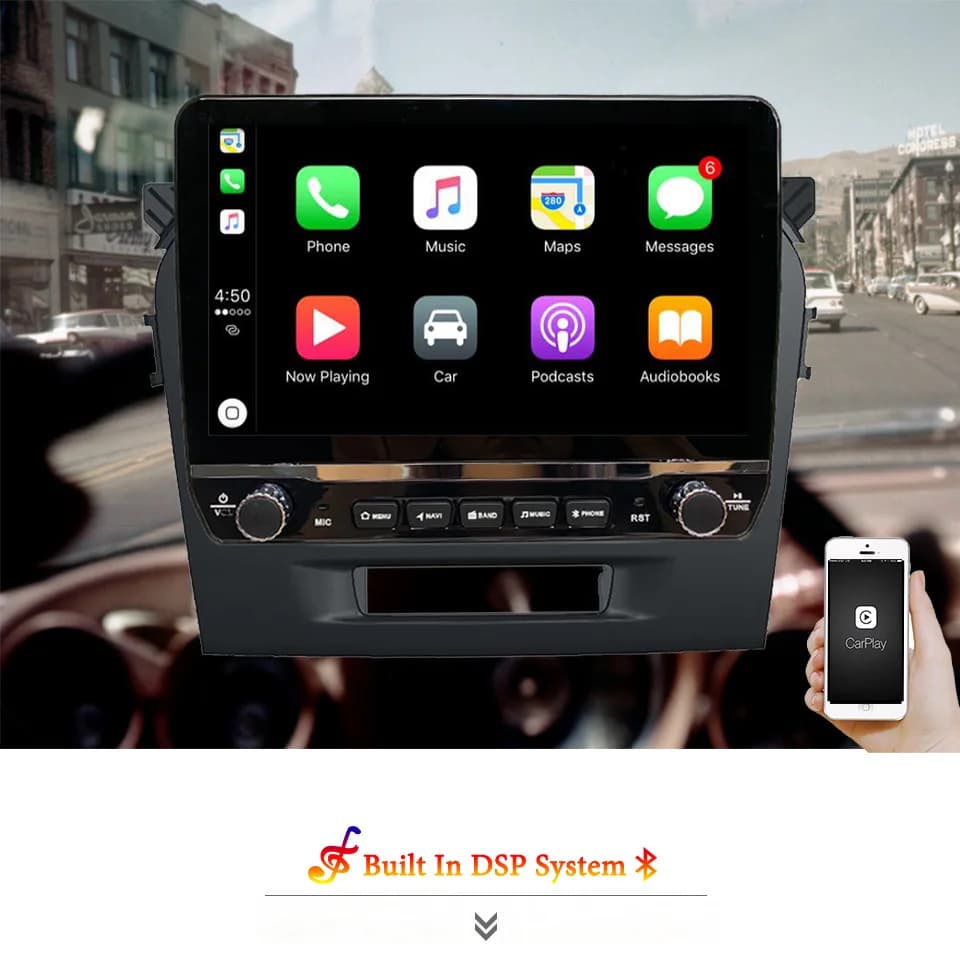 Autoradio per auto da 10'' AM FM Video Stereo Tape DVD Cassette per Suzuki Vitara 2014 - 2018 GPS Navi Sistemi intelligenti per auto Carplay