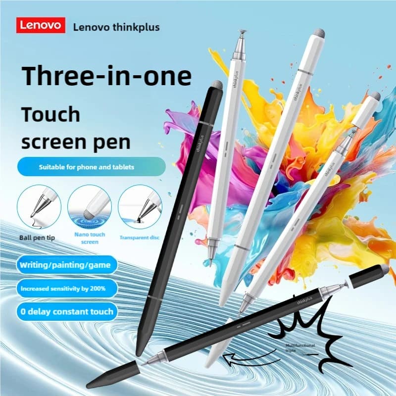 Lenovo Thinkplus Stilo universale Bp28 per schermo Android IOS per iPad Matita Huawei Xiaomi Samsung Tablet Pen Tre punte per penna
