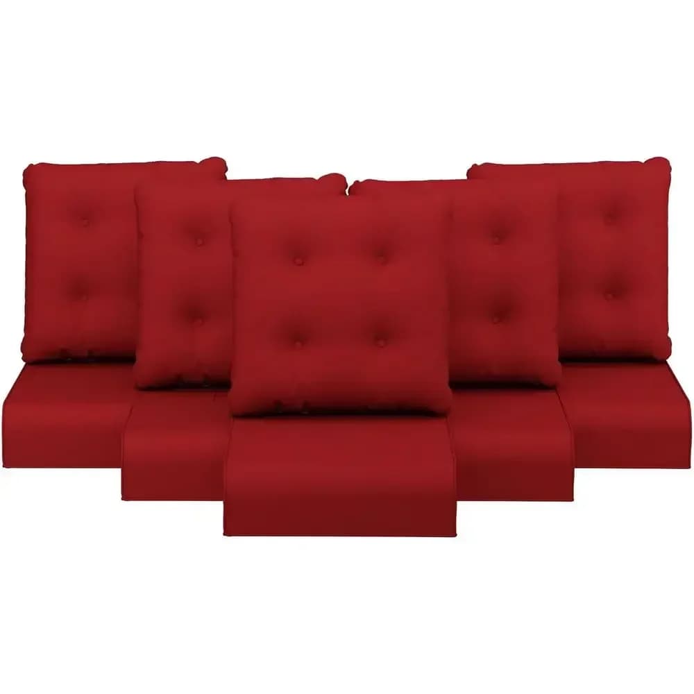 22x24 Inch Outdoor Deep Seat Cushion Set, Water and Fade Resistant, Removable Covers, 6 Thick, Sofa (5 Pieces)
