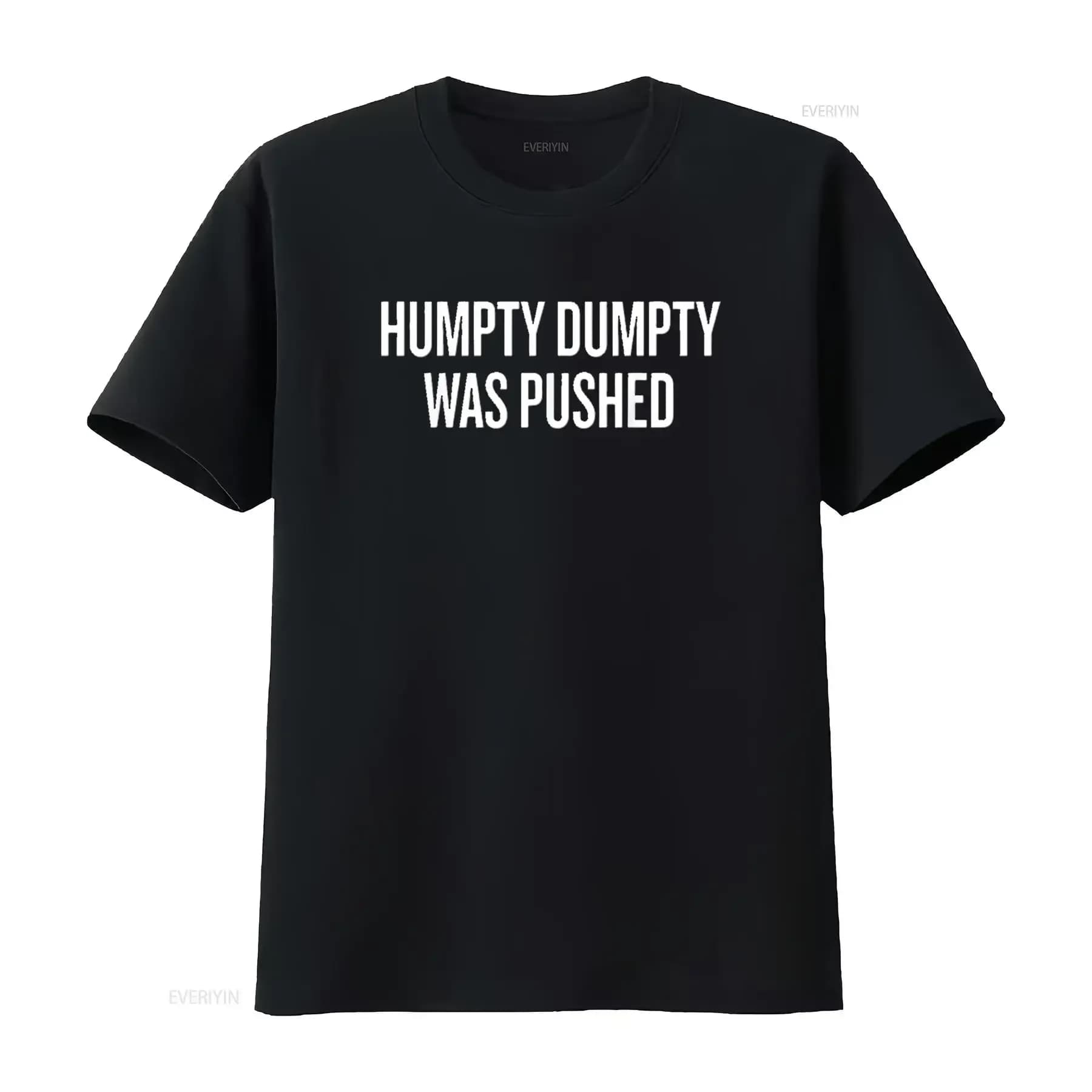 Mens Humpty Dumpty Was Pushed Halloween Christmas Funny C T Shirt Black Medium vintage Washed designer clothes Casual Slightly