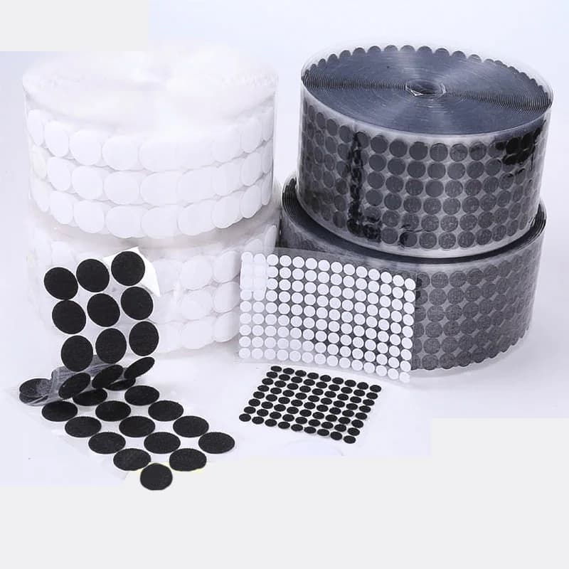 10/15/20/25/30/20X45/60mm Nastro di fissaggio autoadesivo Punti adesivo Gancio e anello Nastro adesivo in nylon Flex con colla Accessorio fai da te