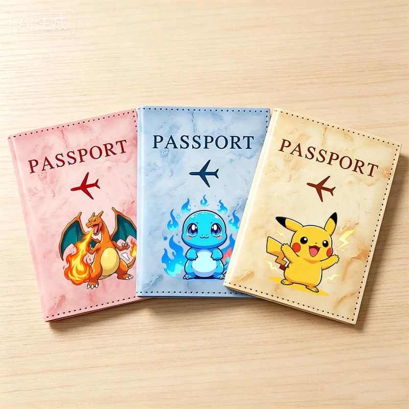 Anime Figure Passport Cover Women Men Protective Card Holder Certificate Covering Organizer Cartoon Travel Passports Case Gift