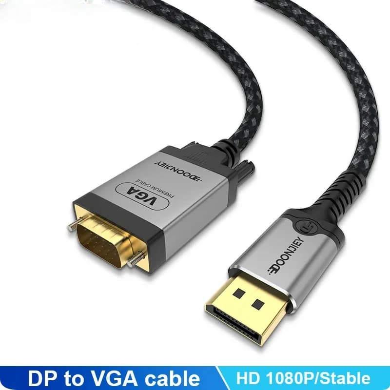 Cavo Displayport a VGA HD 1080P DP a VGA Convertitore video da maschio a maschio Proiettore per laptop Monitor Display Port a VGA Adater 2m
