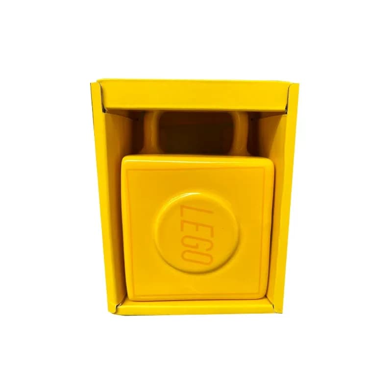 LEGO 320ml Yellow Brick Coffee Mug, Stainless Steel Insulated Cup, Keep Cold & Hot for Office Home Use