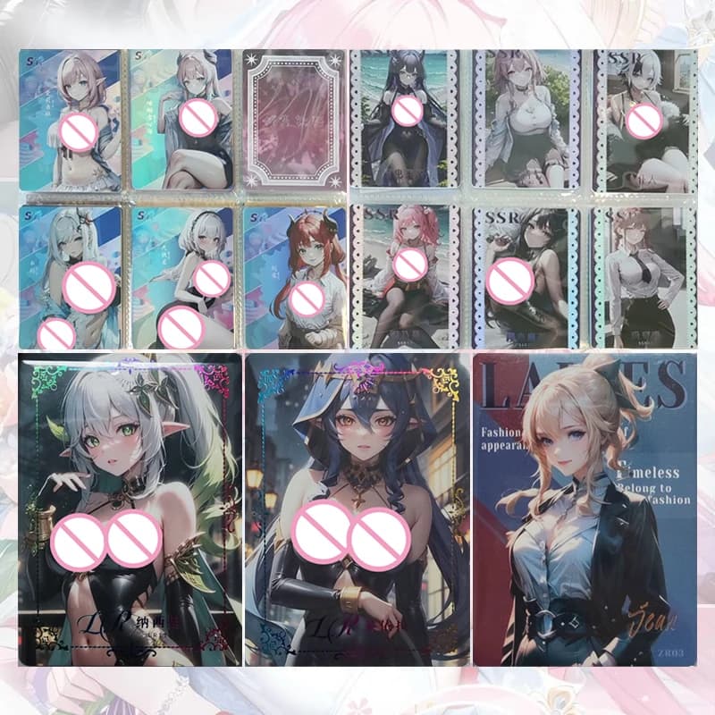 Carte Collezionabili Anime Goddess Story SSR TR UR ZR LR GLS SR: Raiden Shogun, Sakurajima Mai, Keqing, Elysia, Shenhe, Nilou, Layla