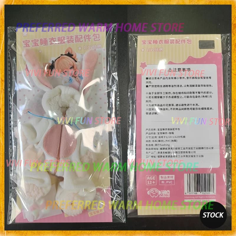 Originale in stock, pacchetto di accessori per abbigliamento Sushing Baobao, pacchetto di accessori per abbigliamento con orecchie di coniglio, modello 1/12