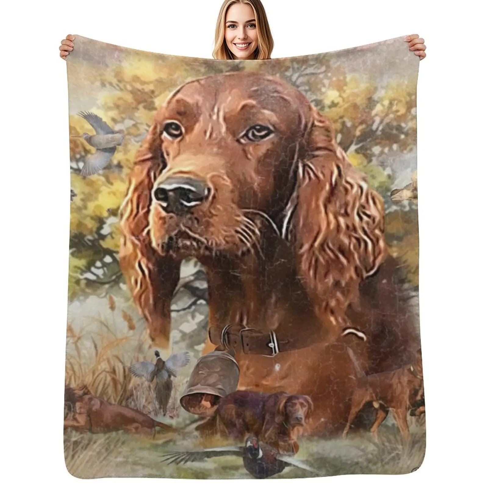 Irish Setter - Ultimate Upland Bird Dog Throw Blanket Sleeping Bag Baby halloween Thermal decorative Blankets
