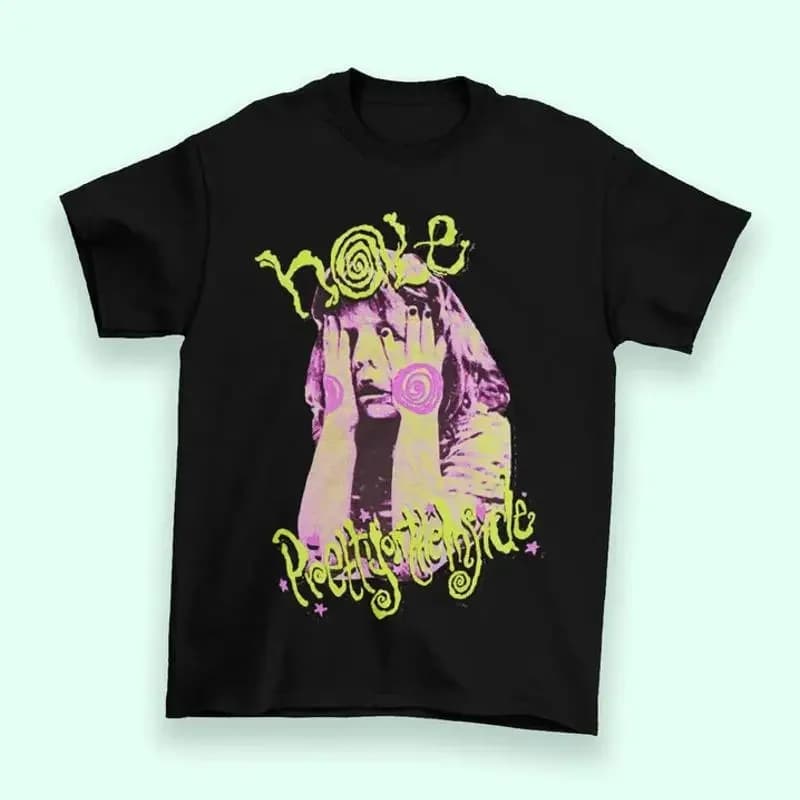 Hole Pretty On The Inside Boyfriend Fit Crewneck Black T shT Shirt
