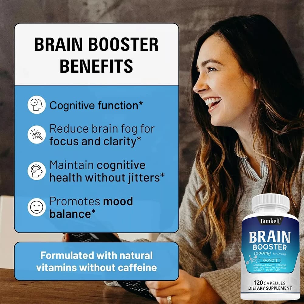 Multivitamin supplement, with DMAE (Dimetilaminoethanol), DHA, Brain health and immune support, 120 vegetarian capsules
