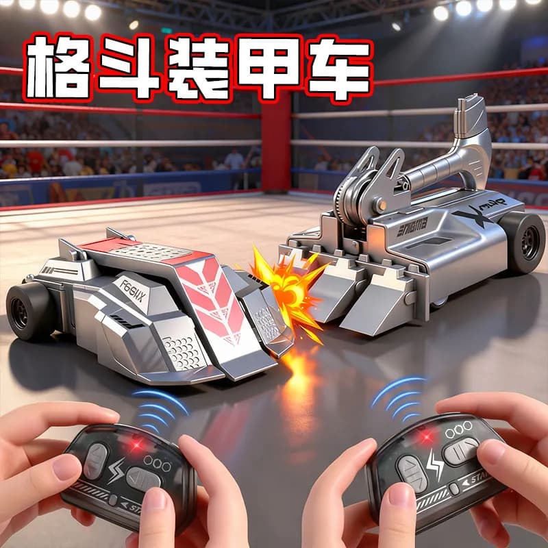 Nuova Auto da Combattimento Telecomandata in Lega, Gioco Interattivo per 2 Giocatori, Mini Robot da Combattimento per Ragazzi, Gioco da Combattimento Indoor