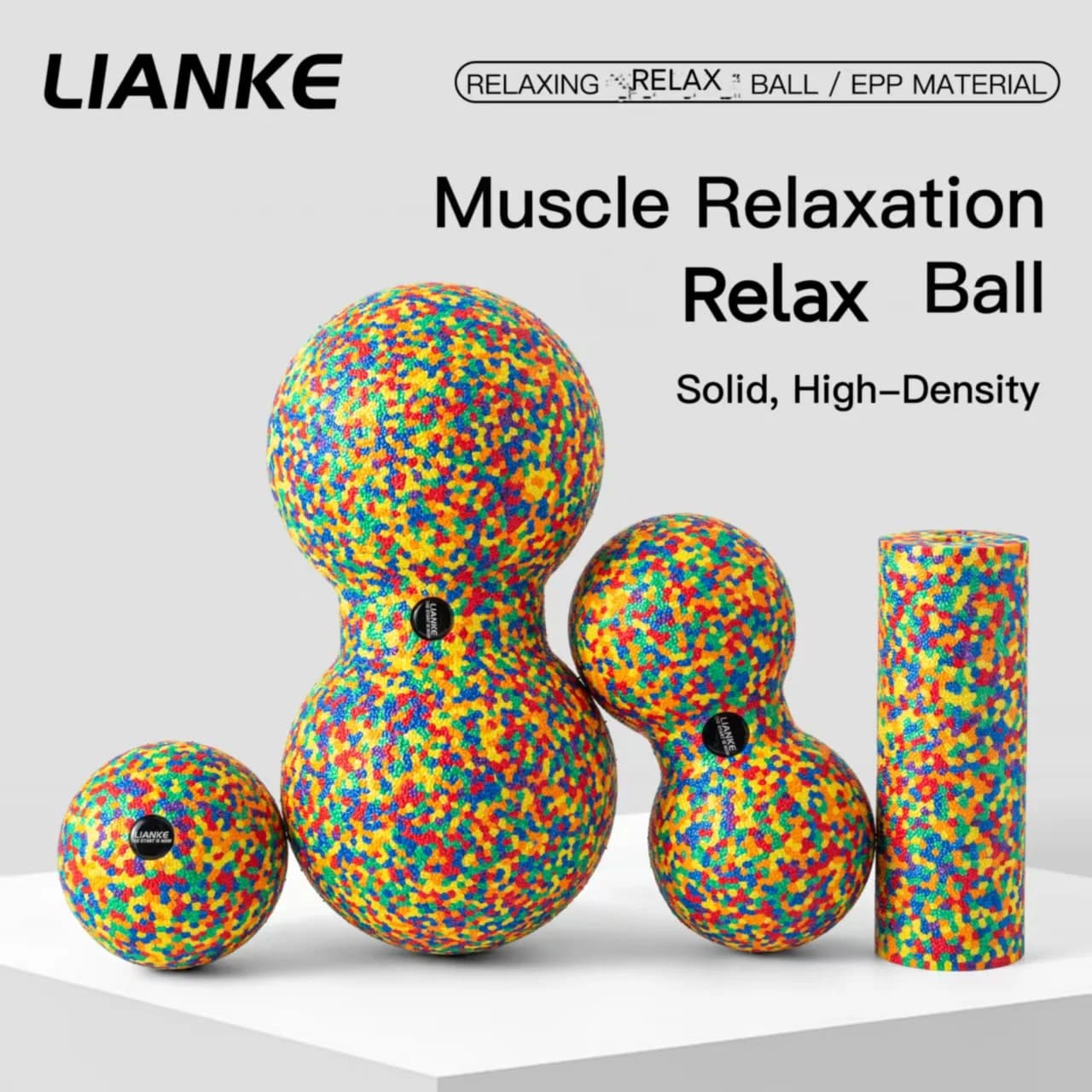 EPP-material foam roller set for fitness, stretching, and relaxation to soothe muscles throughout the body.