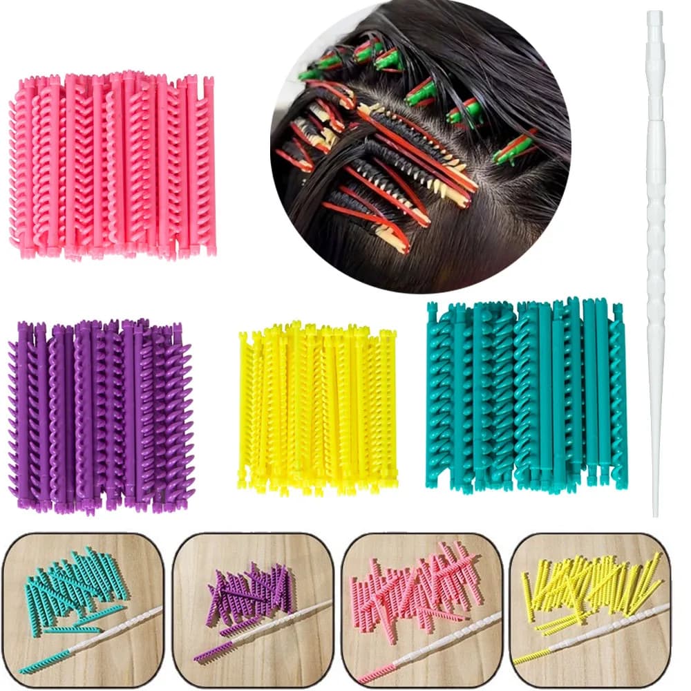 Set of 20/30 Big Sizes for Hair, Sticks for Permanent with Clips, Bigodini per Frangia e Volume, Set of Rollers, Hairstyle Tools