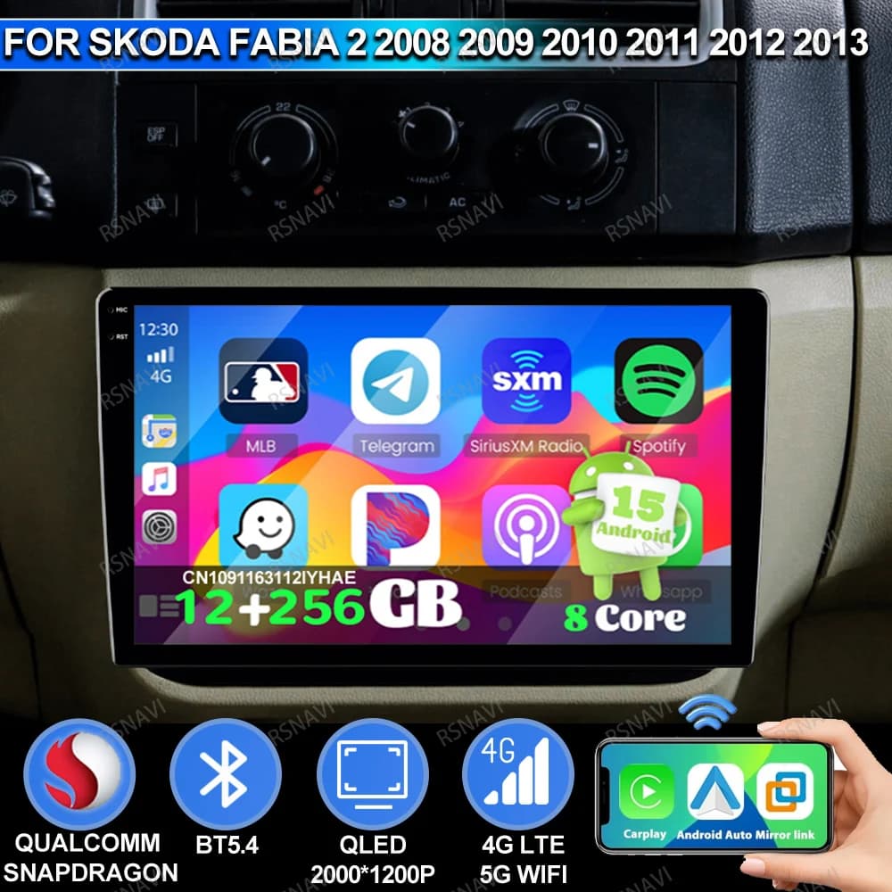Autoradio Android 15 For Skoda Fabia 2 2008 -2013 Golf 4 Interior Accessories Auto Tesla Model Y Accessories 2025 E46 AUTO DVD BT