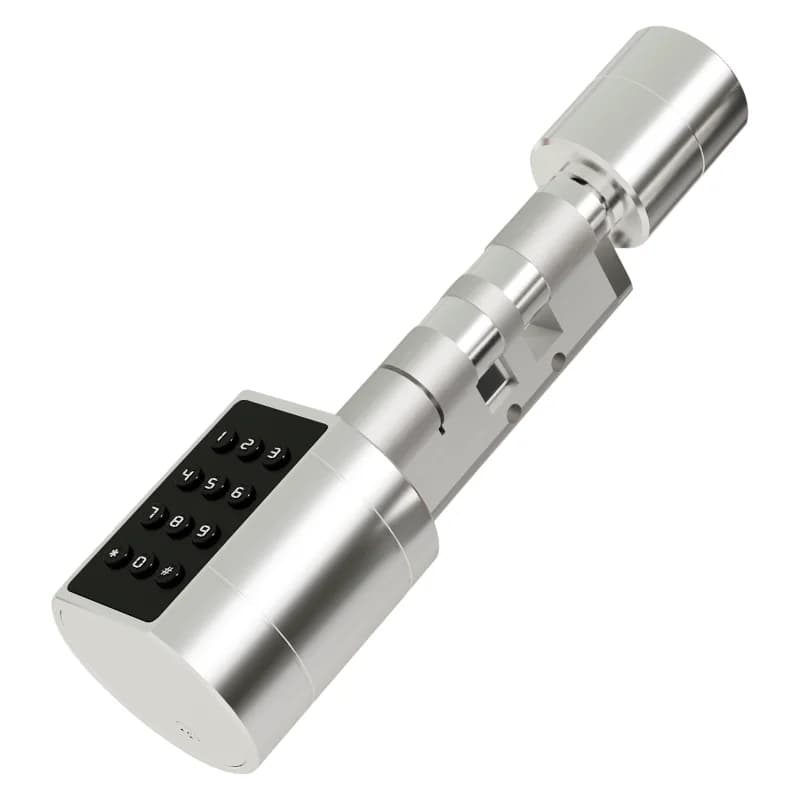 Cilindro per Serratura Elettronica Intelligente Digitale Bluetooth TTlock/Tuya con Impronta Digitale e Password per Porte in Legno e Acciaio