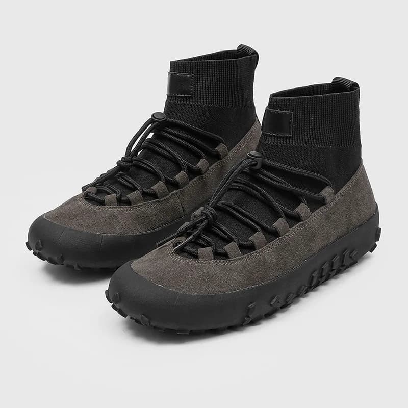 Men Sock Fit High Top Boots Chunky Platform Non Slip Breathable Lightweight Outdoor Hiking Street Sneakers