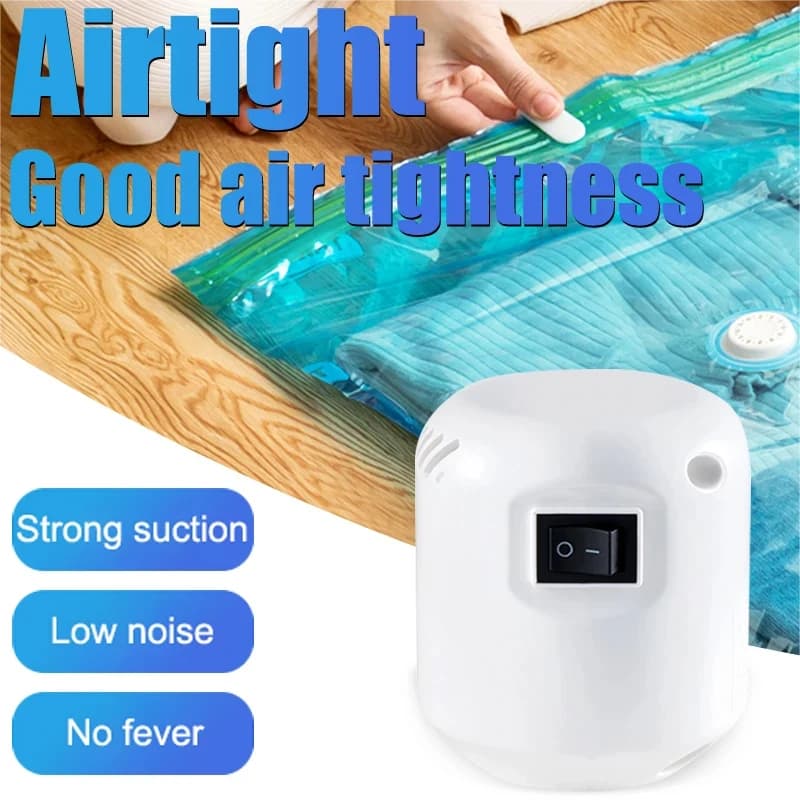 55W Vacuum Sealed Compression Bag Pump Electric Air Pump Mini Vacuum Sealing Machine US/EU Manpower Saving for Clothes Storage Bags
