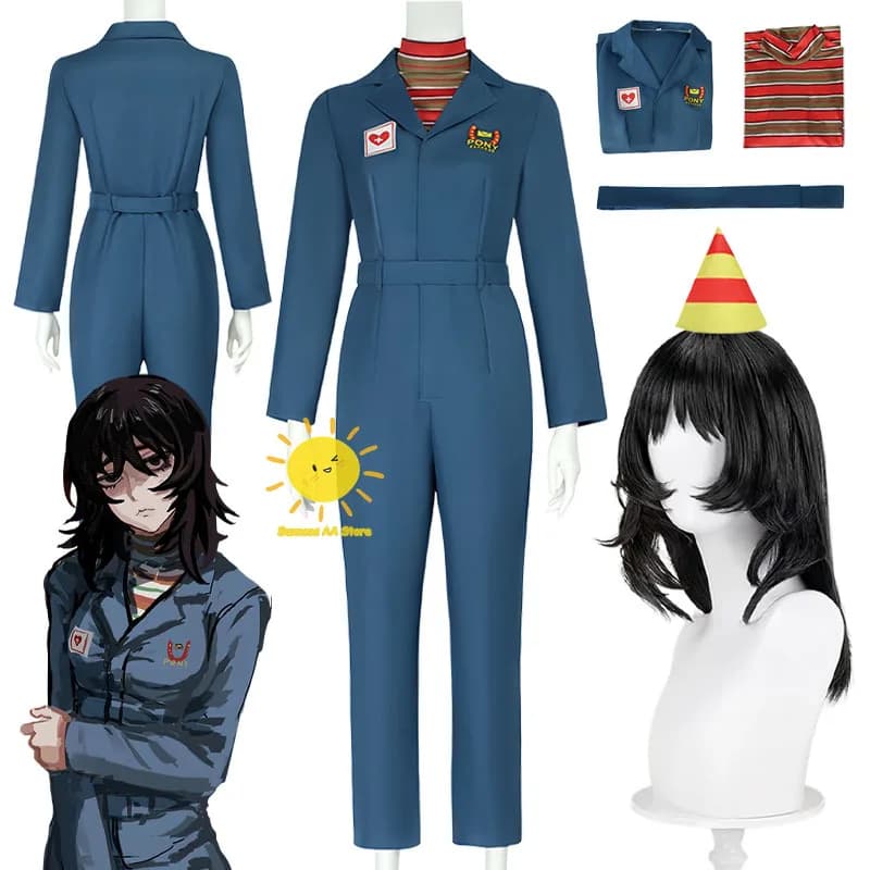 Costumi Cosplay Anya di Genshin Impact: Tuta, Top, Cintura, Cappello, Parrucca, Abbigliamento da Lavoro per Halloween e Carnevale, per Donne Adulte