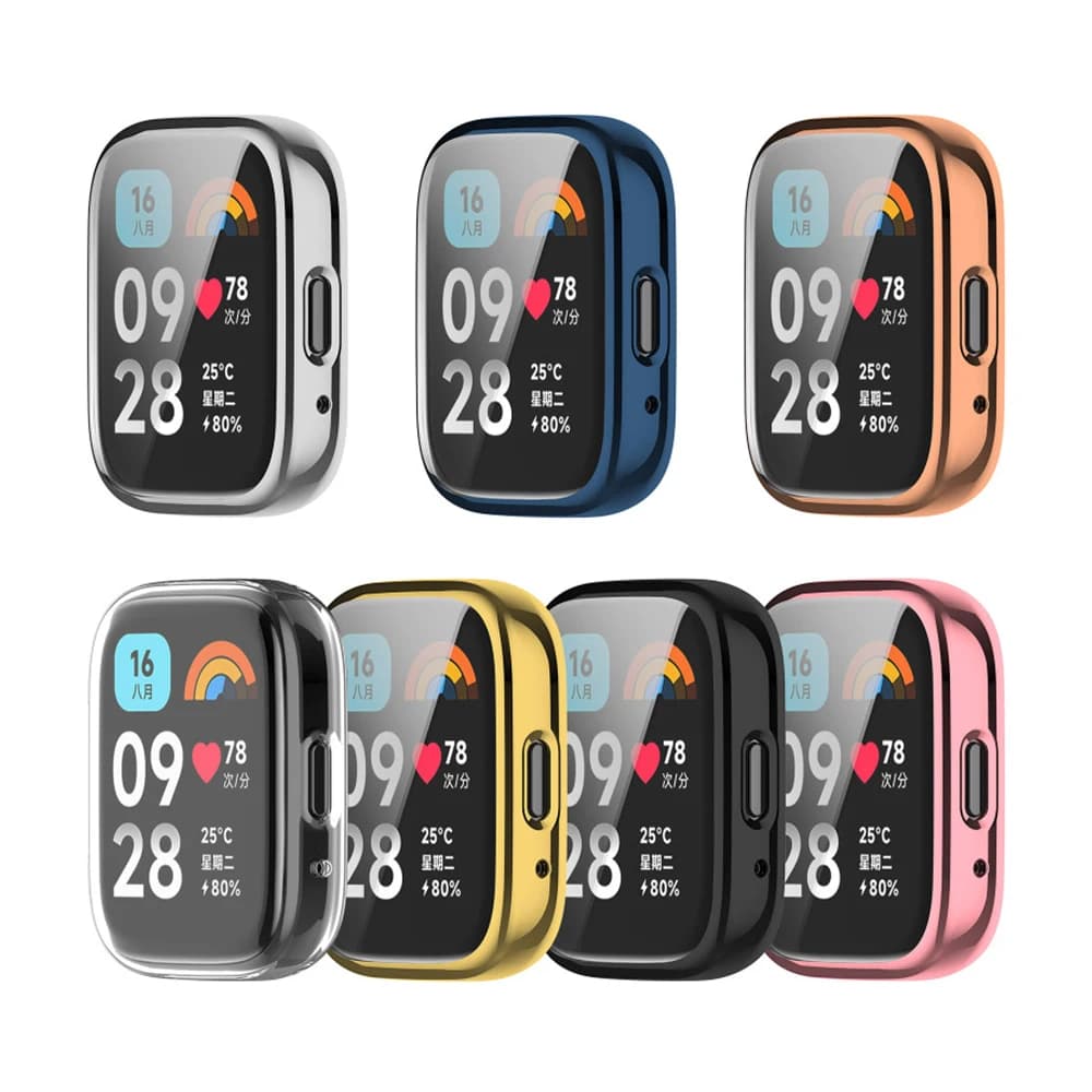 Copertura completa per Xiaomi Redmi Watch 3 Active 3Lite SmartWatch Custodia protettiva per schermo in TPU Custodia protettiva per Xiaomi Redmi Watch 3