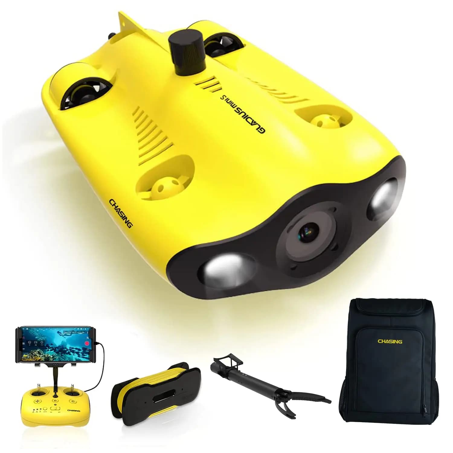 Inseguendo 4K MiniS Supporto drone subacqueo Braccio robotico ROV Omni-direzionale compatto Rov Uhd Fotocamera Salvataggio subacqueo Esplora