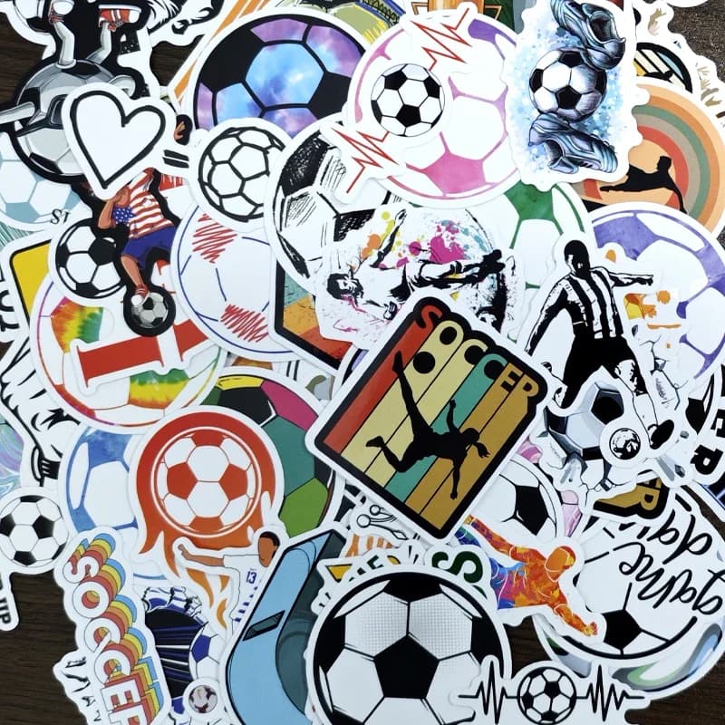 100 Pieces Wall decal Football Theme scratches, Fa-da-Te decorations for Scrapbooking, Laptop, Telephone, Skateboard, Guitar, Water bottle, Toys