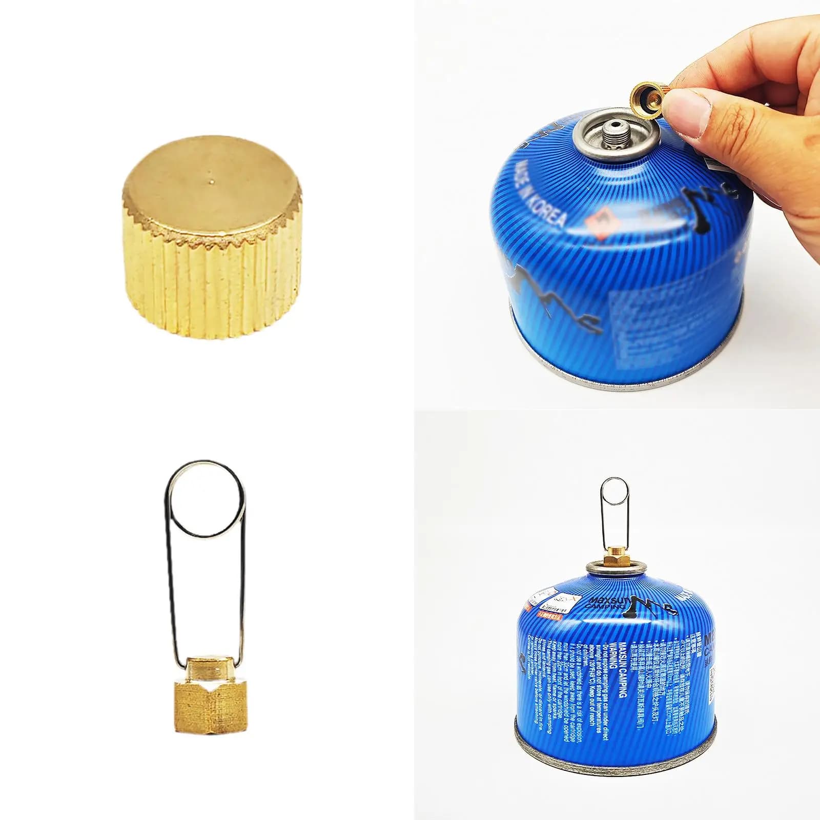 Sealed Gas Tank Cylinder Protector Cap Propionate Bottle Cap Brass Compact Spare Parts for Camping Accessories