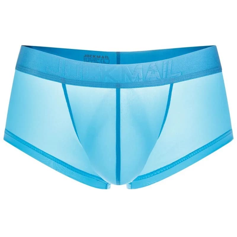 Jockmail Mens Panties Sexy Boxer Translucent Seamless Hombre Ice Silk Calcinhas New Brazilian Underwear Funny Lenceria De Hombre