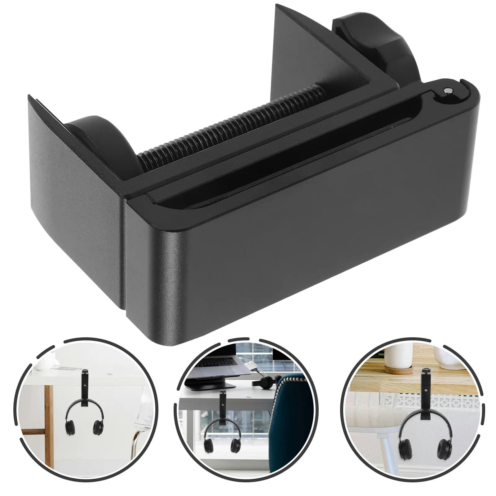Foldable Aluminum Alloy Headphone Stand Desk Clamp Mount Headphone Holder Under Desk Cable Management Gaming Accessories