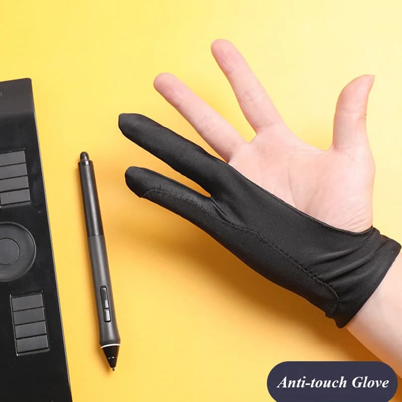 Guanto da disegno anti-touch universale per artista professionale per tablet da disegno grafico, adatto per mano sinistra e destra