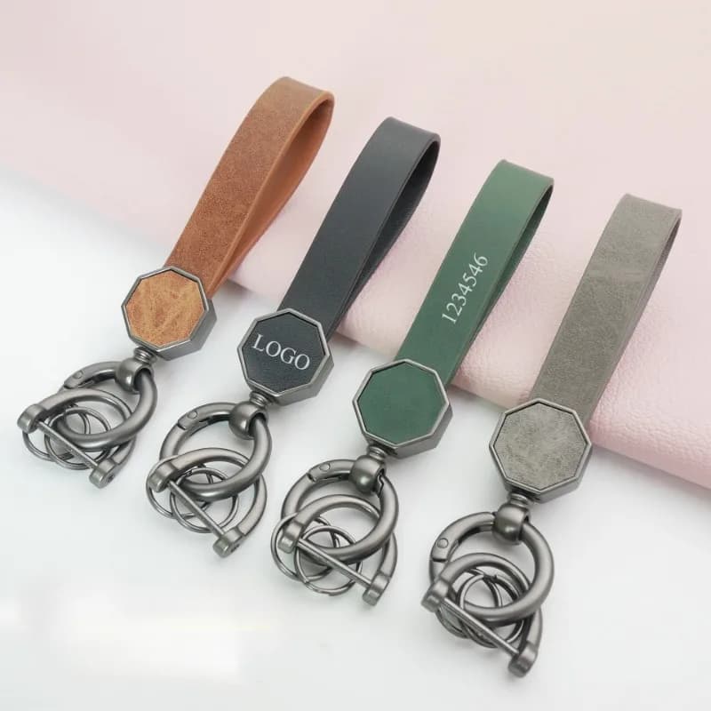 Custom Logo Keyring Accessories Car Keychain with High-end Laser Engraving for Men Empty Keychain Custom Keychain