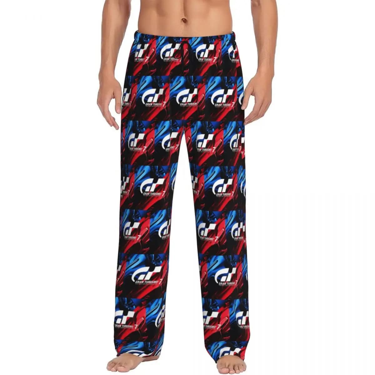 Pantaloni da pigiama Gran Turismo personalizzati da uomo, indumenti da notte, pantaloni da salotto con tasche
