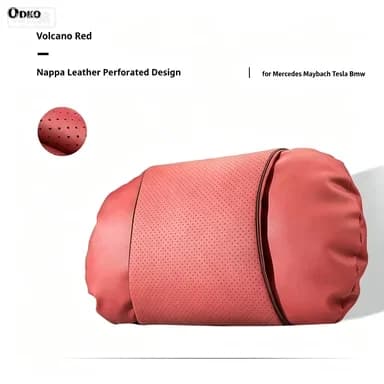 Adjustable Car Suede Seat Headrest Neck Pillow Soft Comfort Cushion Lumbar Support for Mercedes Maybach Tesla Bmw Car Accessory