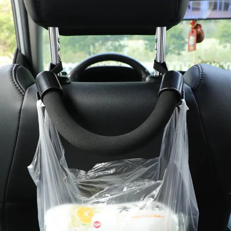 Car Seat Back Soft Armrest Headrest Storage Hanger Holder Handle Rear Chair Safety Handrail Supplies Elderly Children Assist