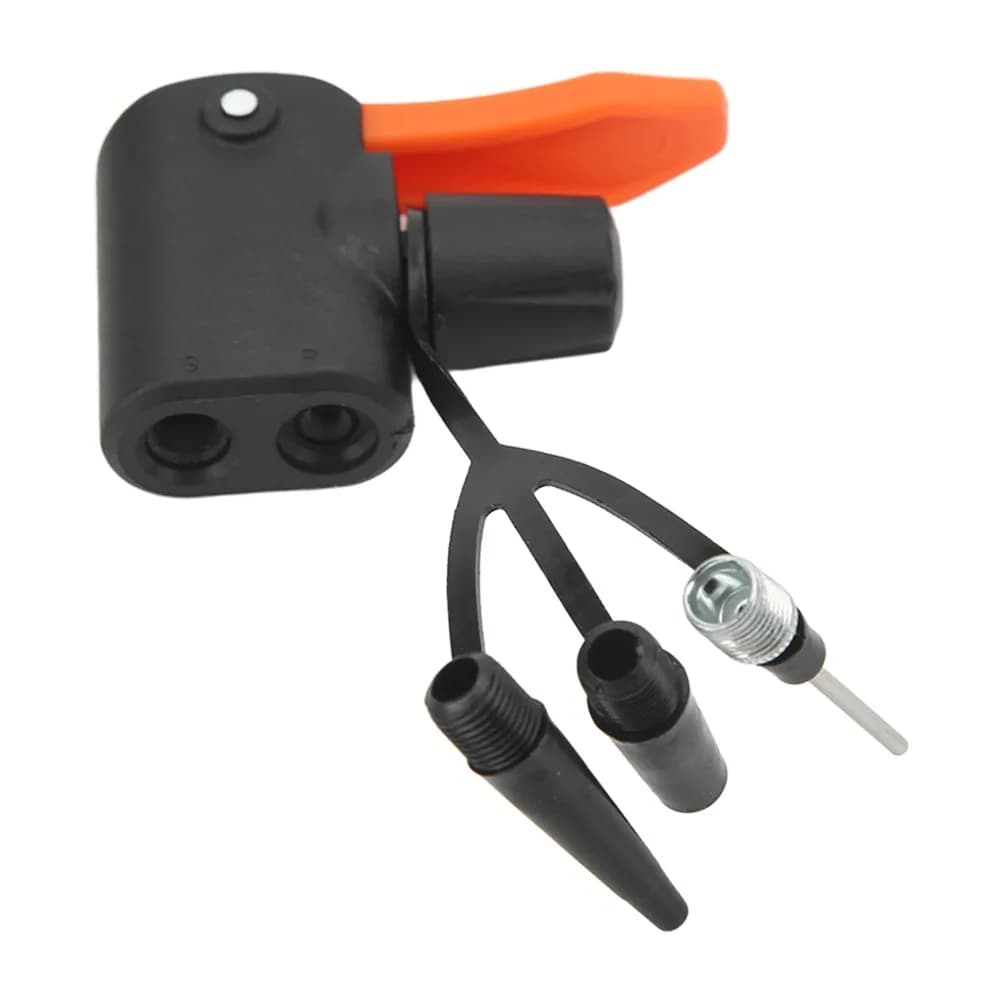 Lightweight Bike Air Nozzle Versatile Function Easy Installation Bike Pump Nozzle with 3 Air Nozzle Adapters Portable