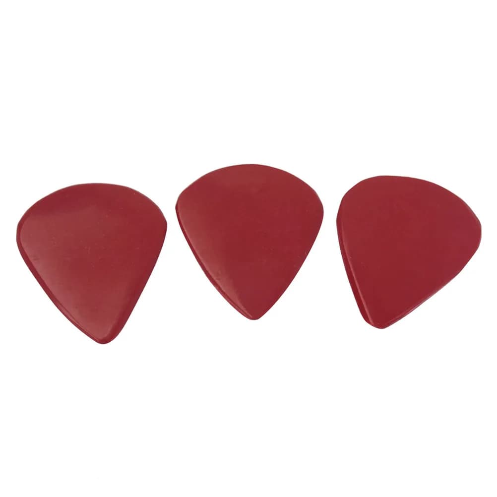 Plettri per chitarra in pietra naturale, 3 pezzi, leggeri, durevoli, dalla texture liscia, rossi, per la maggior parte delle chitarre, collezione per uso professionale