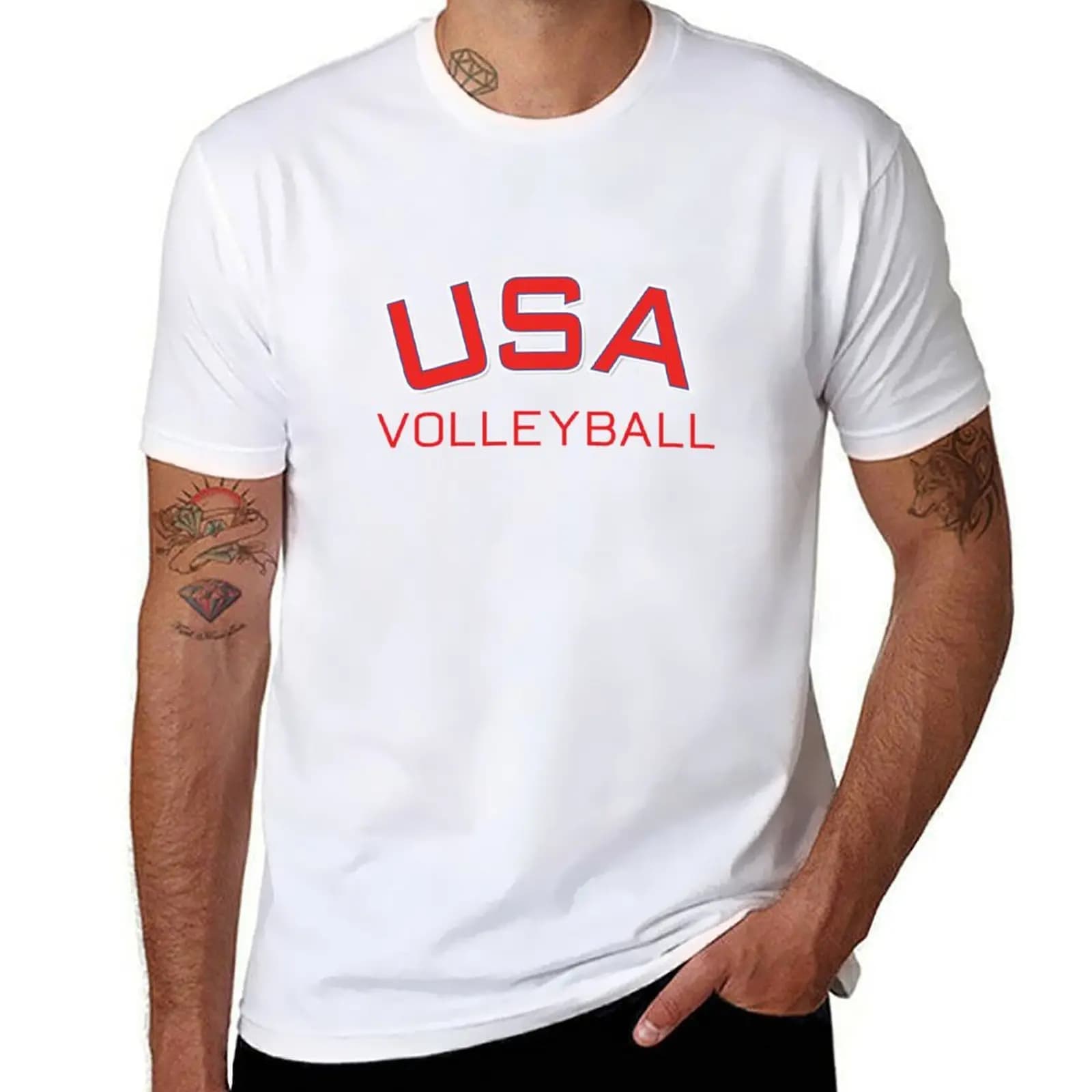 T-shirt da pallavolo USA, taglia grande, leggera